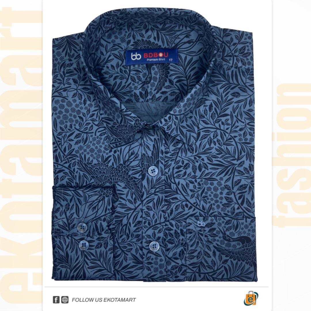 Men's Premium Formal Shirt - Dark Navy(PS-NA1005)
