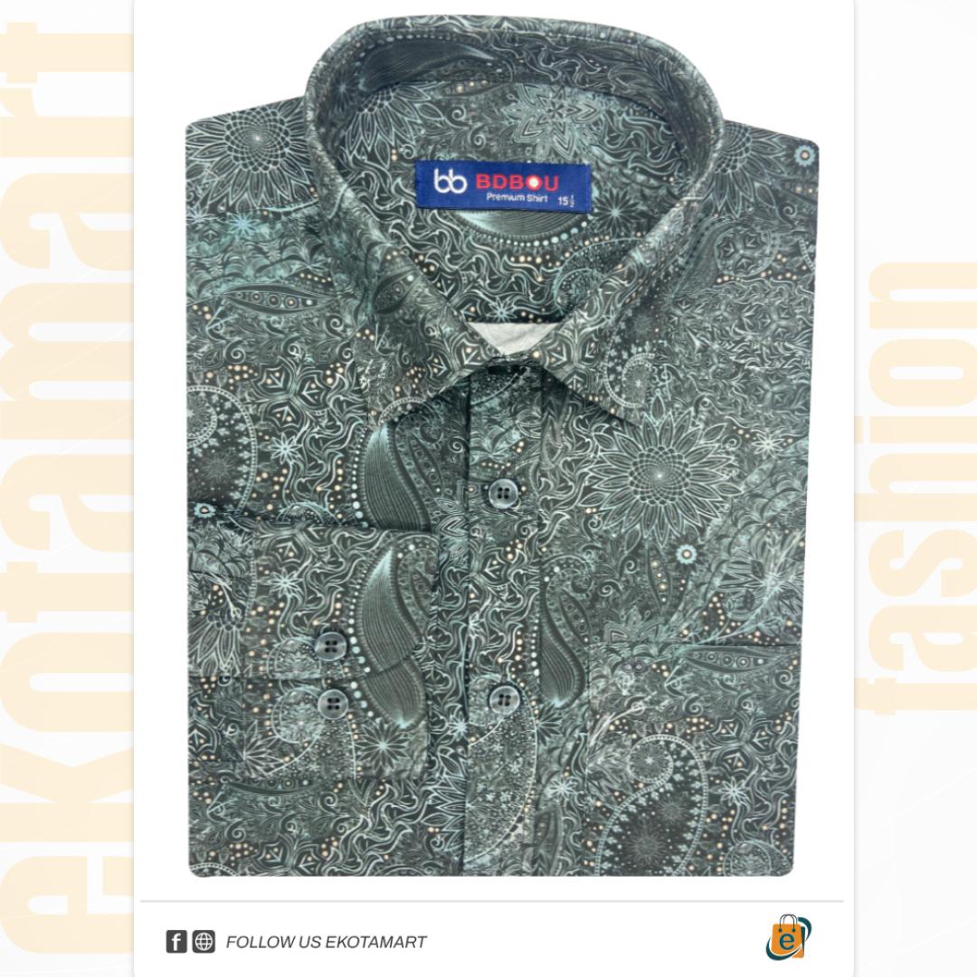 Men's Premium Full Sleeve Casual Shirt - Light Green (PS-GW1013)