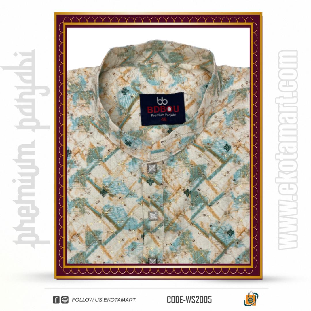 Men's Premium Panjabi - Cream (WS2005)